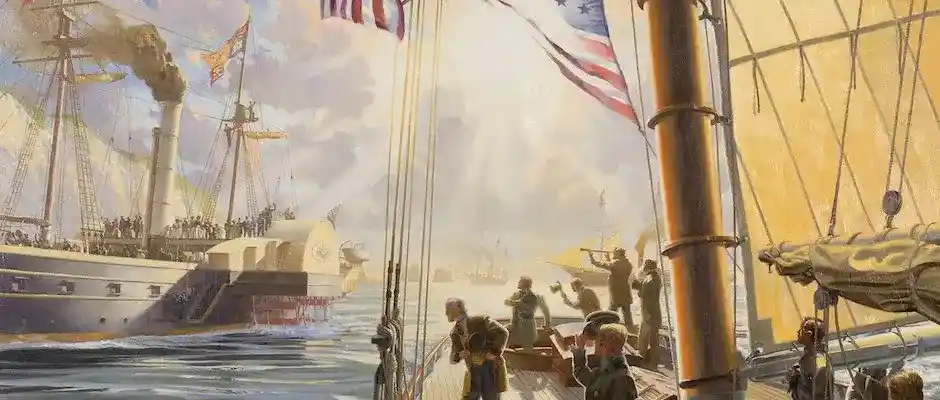 Noblesse Yachts MERICA salutes Queen Victoria after victory, watching from the royal yacht